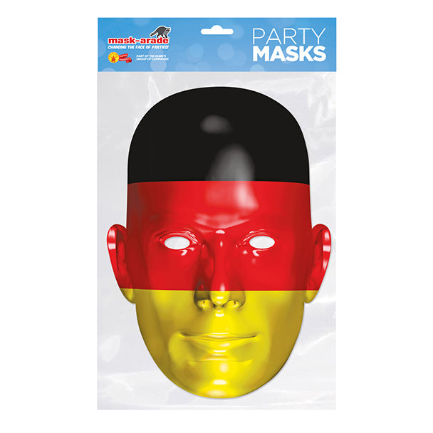 Germany Flag Party Mask – Full Face Cardboard Mask Eye Cut-Outs Parties
