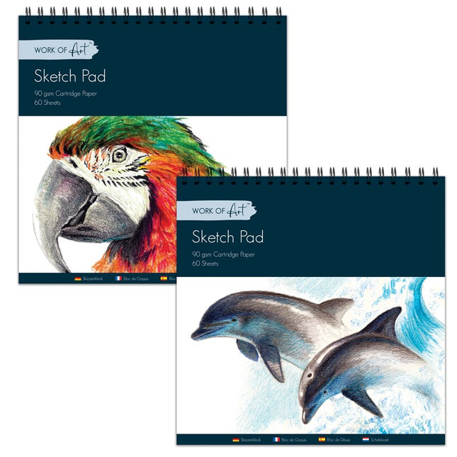 Square Sketchbook - Assorted 90gsm 60 Sheets