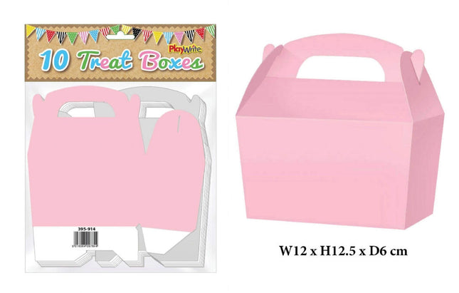 Baby Pink Treat Boxes - 10 Pack