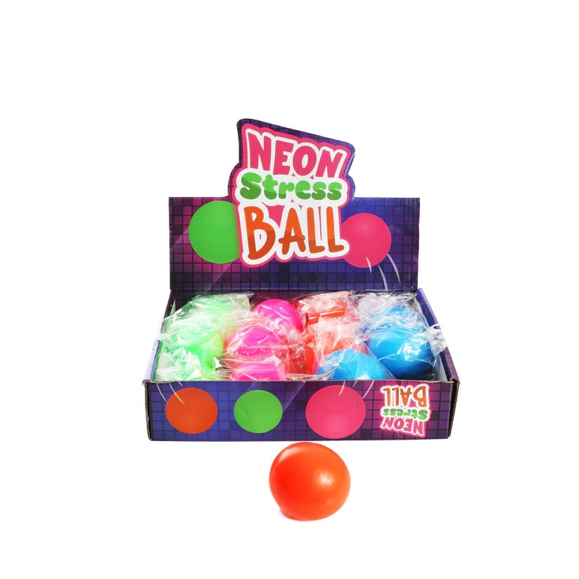 Neon Stress Relief Ball – Squeezable Sensory Toy Bead Filling Fun Stress Reliever Anxiety