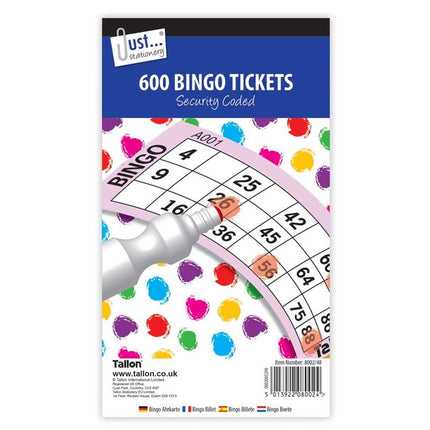 Jumbo Bingo Tickets - 600 Pack
