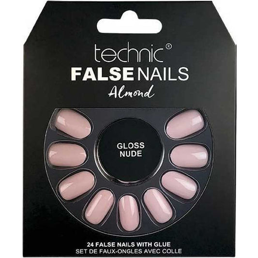 Technic Cosmetics False Nails - Almond Gloss Nude