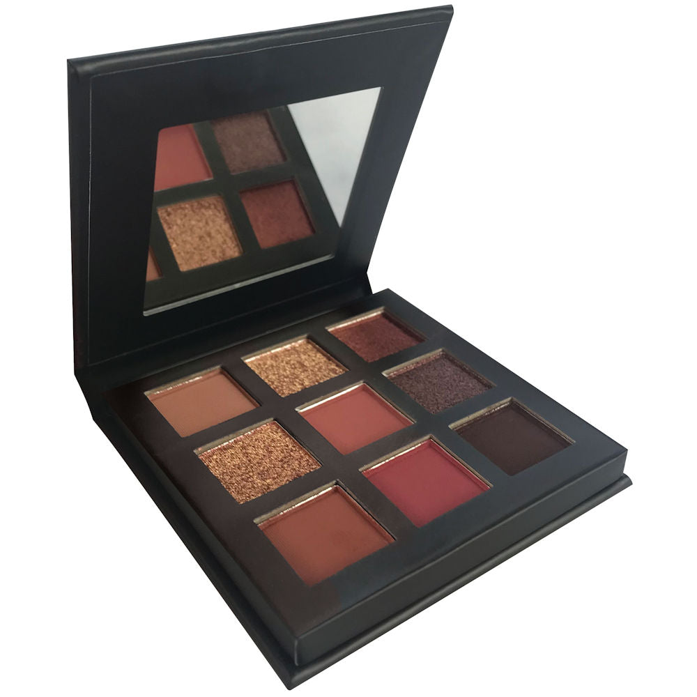 Technic Cosmetics 9 Colour Pressed Pigment Eyeshadow Palette Alluring - Makeup Beauty Glamour Vibrant Shades Palette