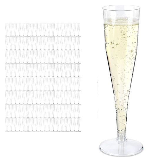 Disposable Champagne Glasses - 144 Pack