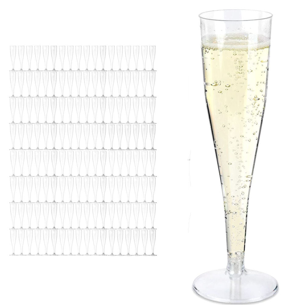 Disposable Champagne Glasses - 144 Pack