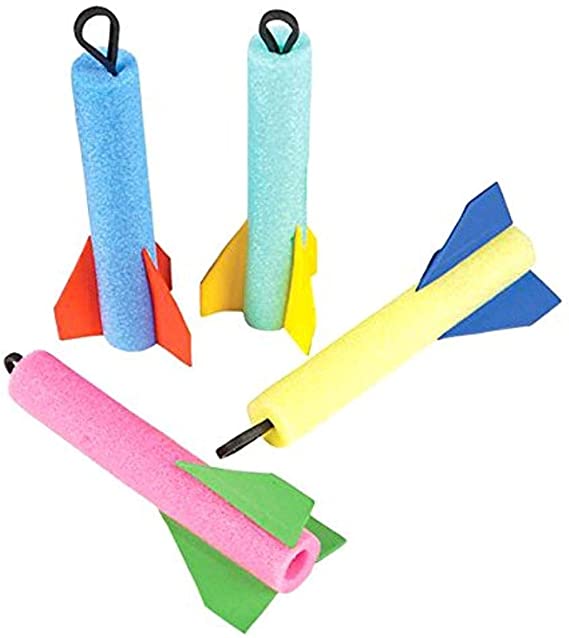 Finger Flying Foam Rockets - 6 Pack