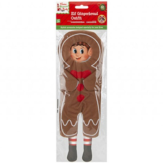 Gingerbread Outfit For Elf - Christmas Xmas Character Naughty Elves Christmas Pranks