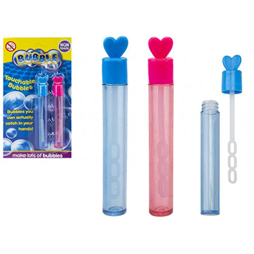2 Catchable Touchable Bubble Tubes - Kids Outdoor Play  Bubbles Party Bag Fillers