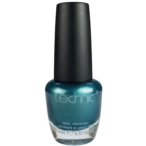 Technic Cosmetics Glossy Nail Polish Dark Blue Nymph 12ml - Nail Colour High Shine Long-lasting