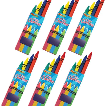 4 Mini Coloured Wax Crayons