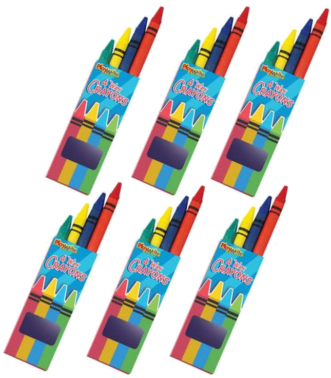 4 Mini Coloured Wax Crayons