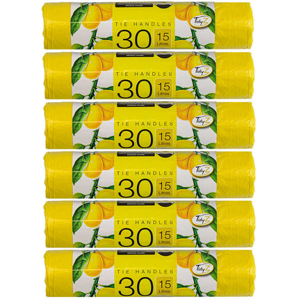 Lemon Pedal Bin Liners Scented - 30 Pack 15L