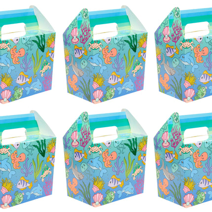 Sea Animal Party Food Lunch Boxes - 6 Pack
