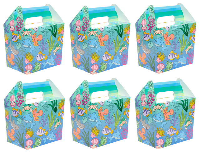 Sea Animal Party Food Lunch Boxes - 6 Pack