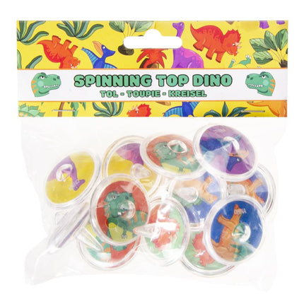 Dinosaur Spinning Tops - 12 Pack