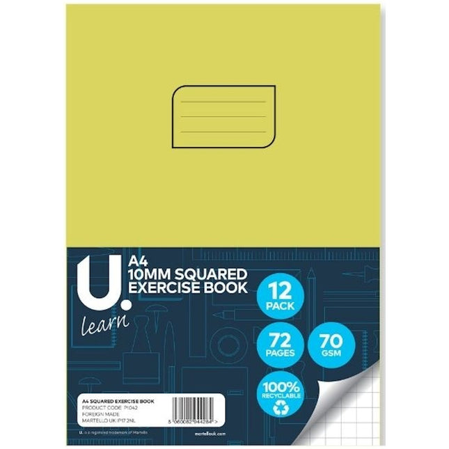 A4 Squared Exercise Book