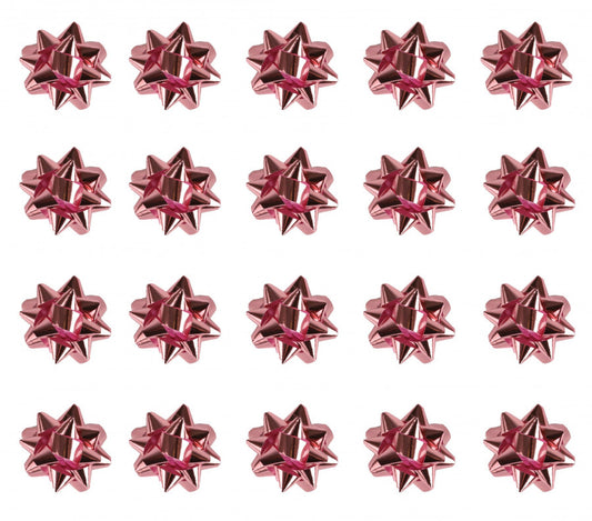 20 Medium Rose Gold Foil Bows (Pack) – Shiny Gift Wrap Accessories Self-Adhesive Presents Party