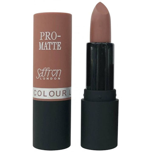 Saffron Pro Matte Lipstick - Matte Natural No.03 Nude Hydrating No Shine Long Lasting Rich Colour Lip