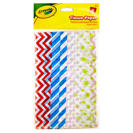 Crayola Patterned Tissue Paper - 8 Sheets