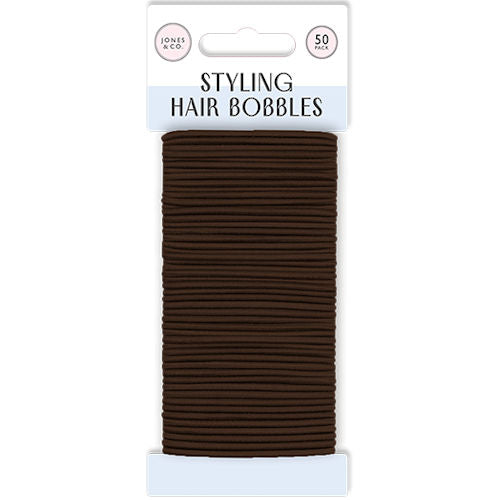Brown Hair Bobbles - 50 Pack