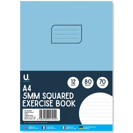 A4 Squared Exercise Book