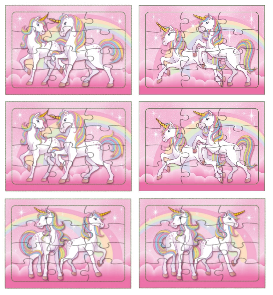 6 Unicorn Jigsaw Puzzles