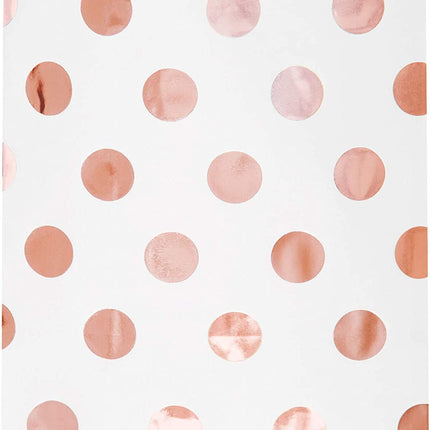 Rose Gold Dots Paper Treat Bags - 8 Pack