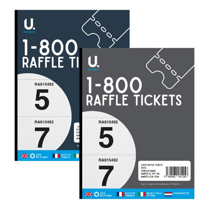 Raffle Tickets 1-800 - Assorted