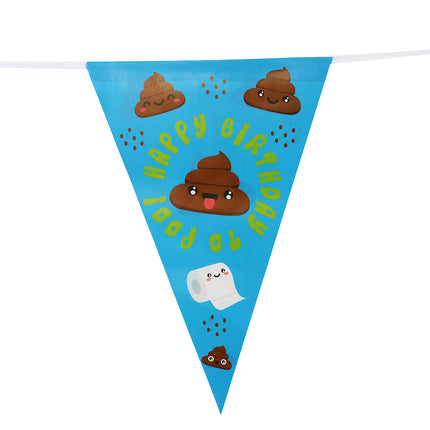 Emoji Poo Hanging Party Bunting - 2.7m