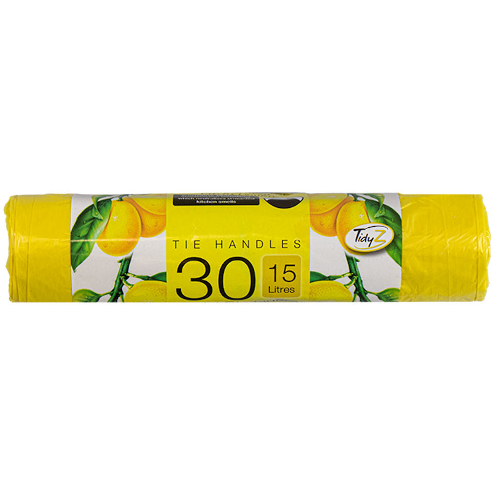 Pedal Bin Liners Scented 30 Pack 15L - Lemon