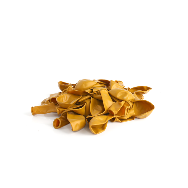 Pearlised Champagne Gold 7" Latex Balloons – 50 Pack