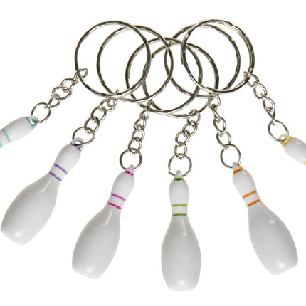 Bowling Pin Keychains - 6 Pack