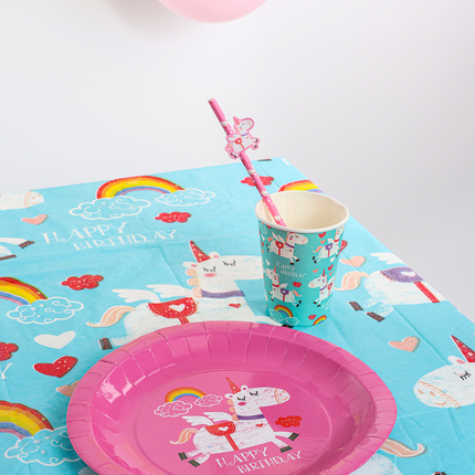 Unicorn Paper 9" Party Plates - 16 Pack