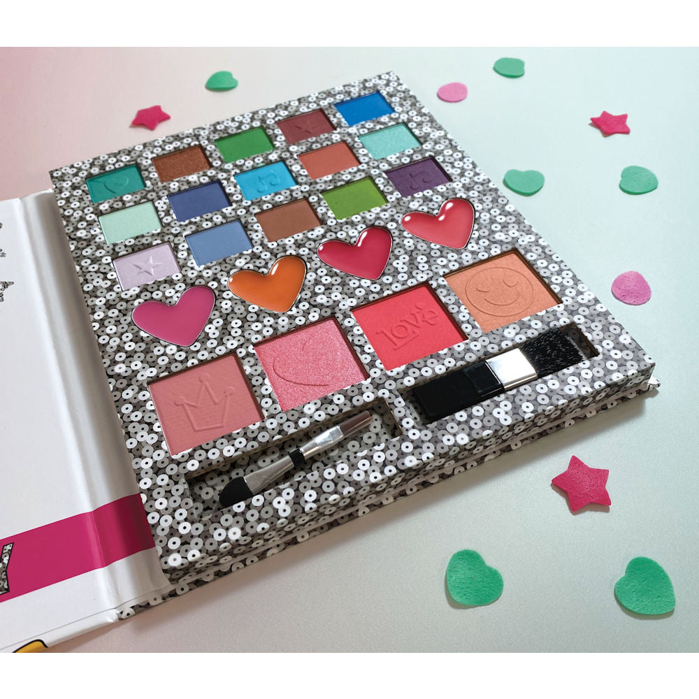Chit Chat Kids Makeup Colour Book Palette - Pretend Play Children Cosmetics Assorted Shades Creative Fun
