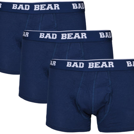 Small Bad Bear Navy Blue Boxer Shorts - 3 Pack