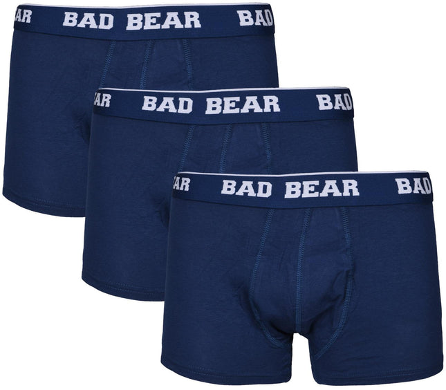Small Bad Bear Navy Blue Boxer Shorts - 3 Pack