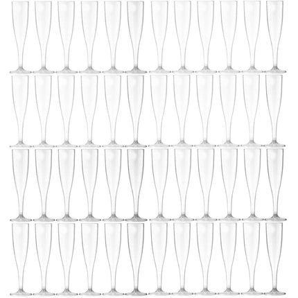 Disposable Champagne Glasses - 48 Pack