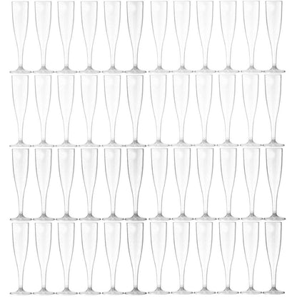 Disposable Champagne Glasses - 48 Pack