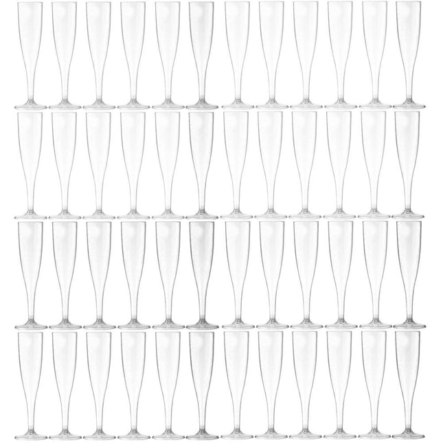 Disposable Champagne Glasses - 48 Pack