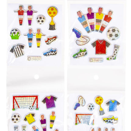 Football Metallic Shiny Sticker Sheet - Single