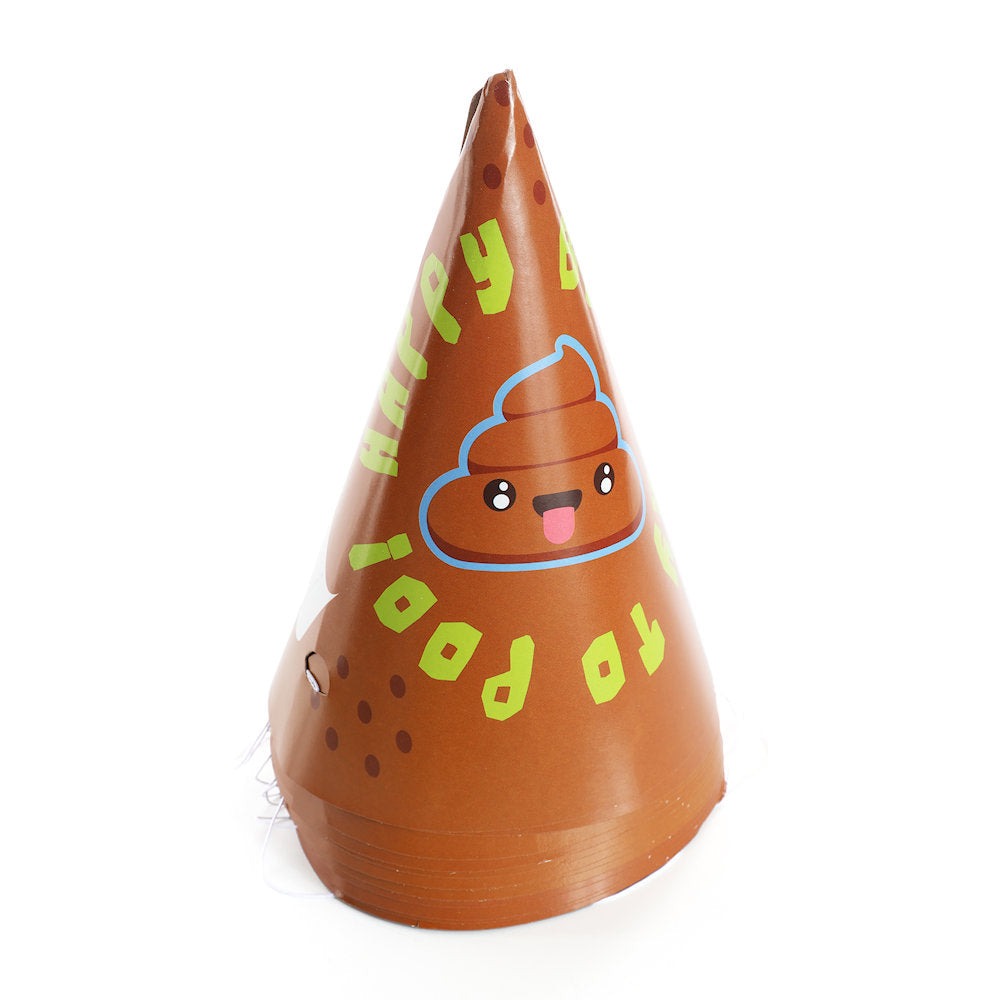 12 Emoji Poo Paper Party Hats