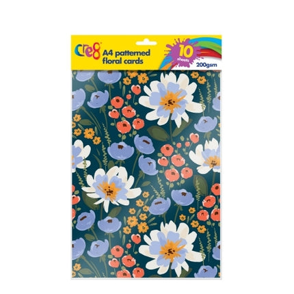 10 Floral A4 Card Sheets