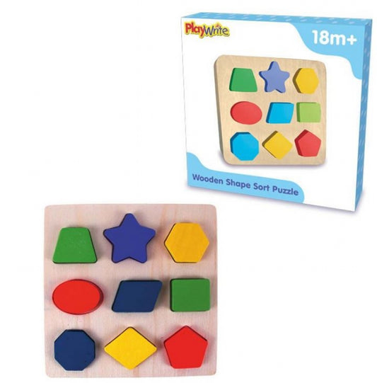 Wooden Colour Shape & Sort Puzzle (Single)