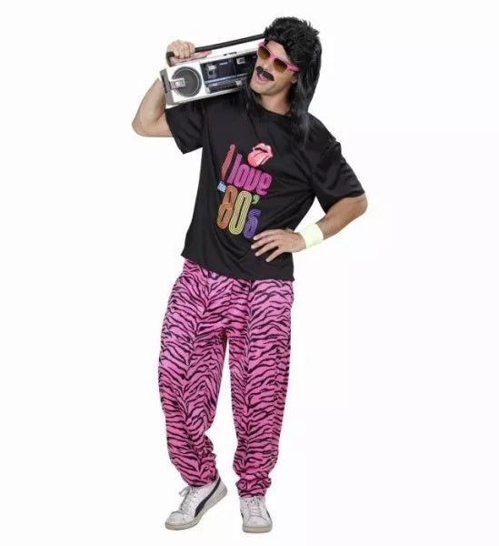 Adult 80's Disco Fashion Costume (M/L) – Retro Fancy Dress Outfit Accessories Parties Fancy Dress