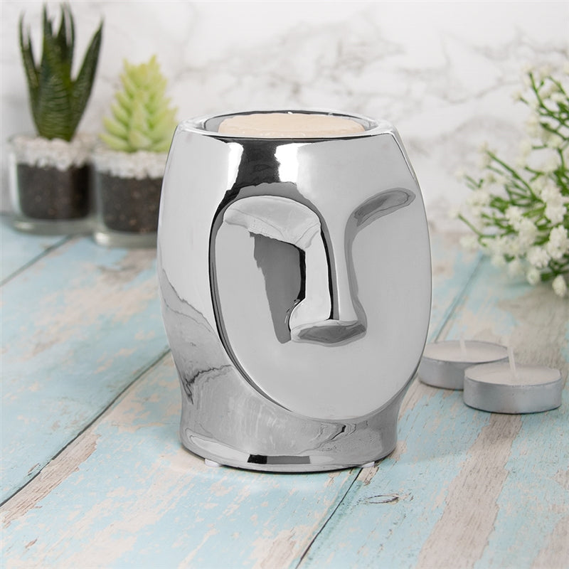Chrome Face Wax Burner Melter - Aromatherapy Fragrance Home Decor