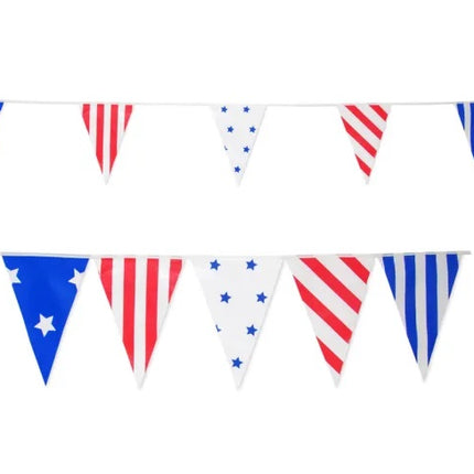 JA003 Stars & Stripes 10m Triangle Bunting