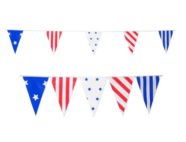 JA003 Stars & Stripes 10m Triangle Bunting