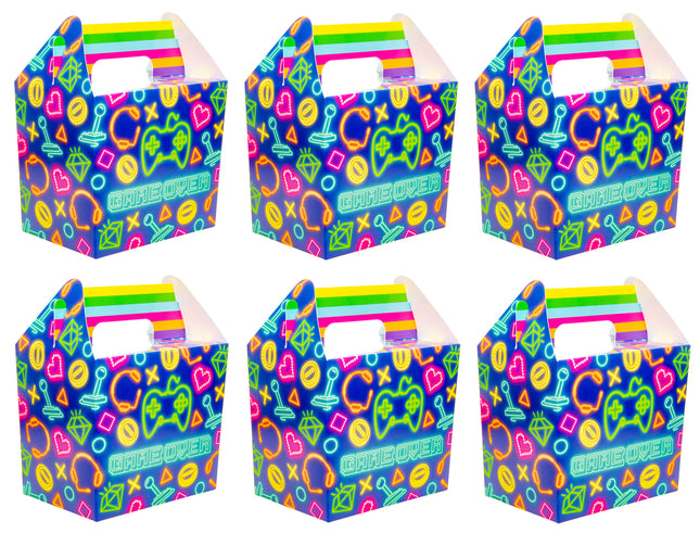 Gamer Party Food Lunch Boxes - 6 Pack