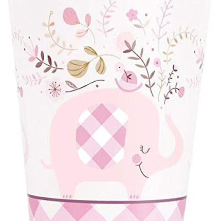 8 Pink Elephant 9oz Paper Cups
