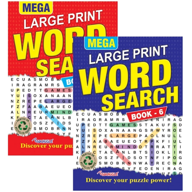 A4 Mega Large Print Word Search Book